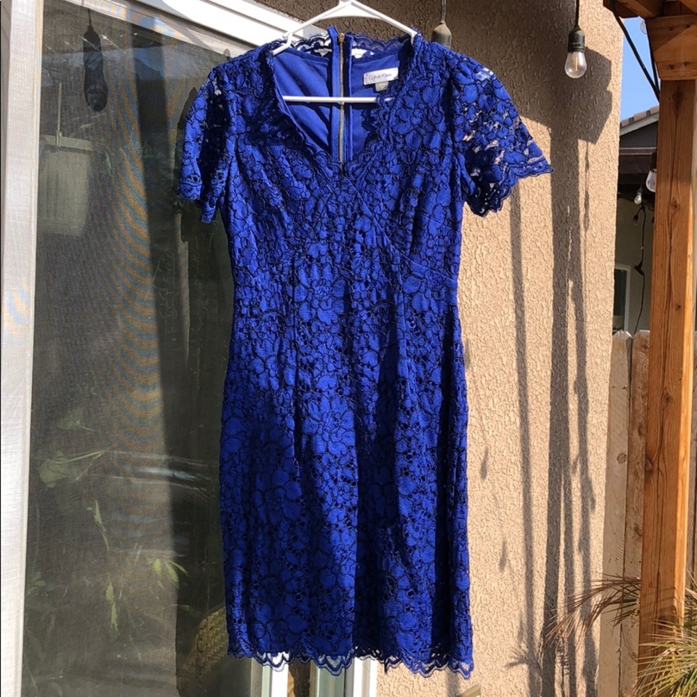 Dark blue Calvin Klein 6p mid length dress